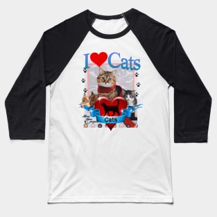 I Love Cats (more than people) Kitty Cat Lover Gift Baseball T-Shirt